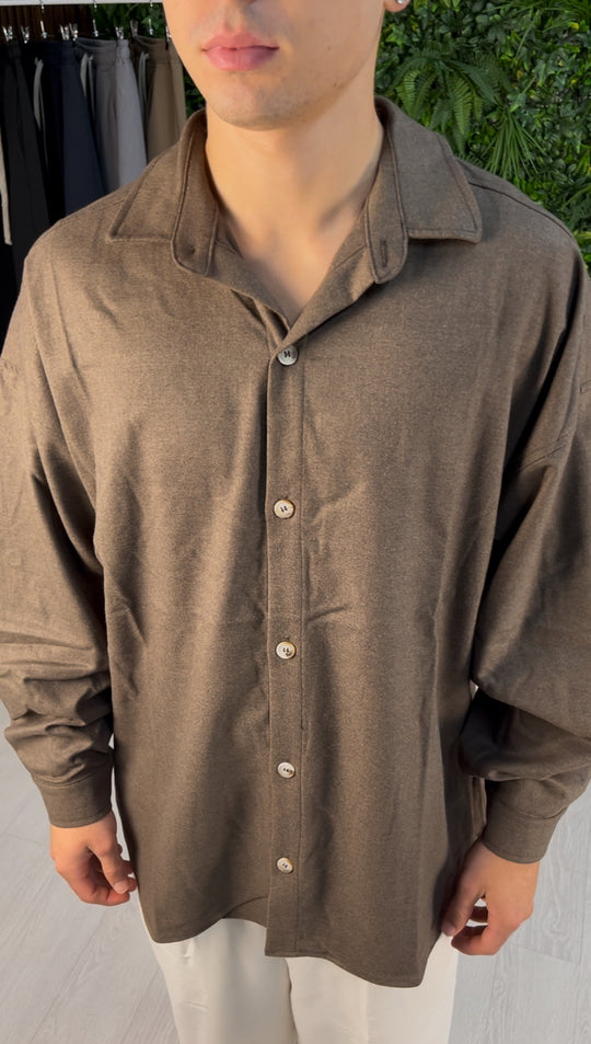 CAMICIA ELEGANT OVER MARRONE