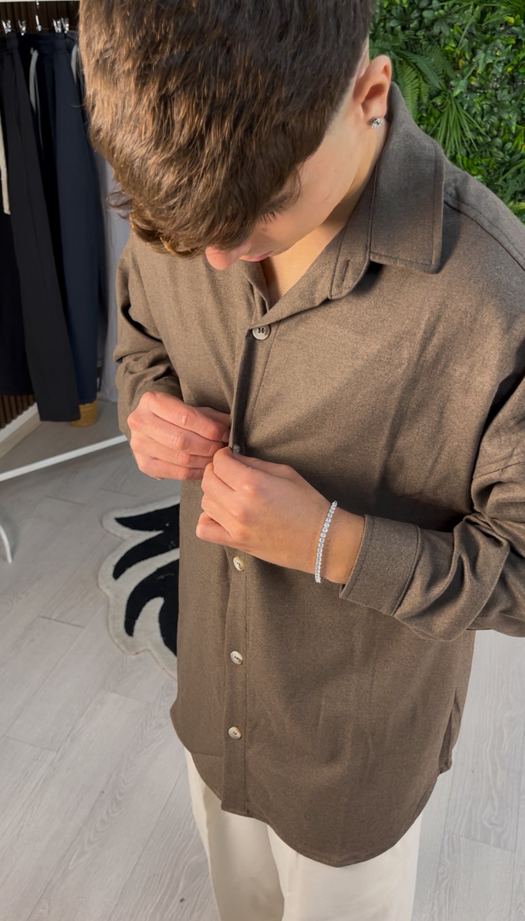 CAMICIA ELEGANT OVER MARRONE