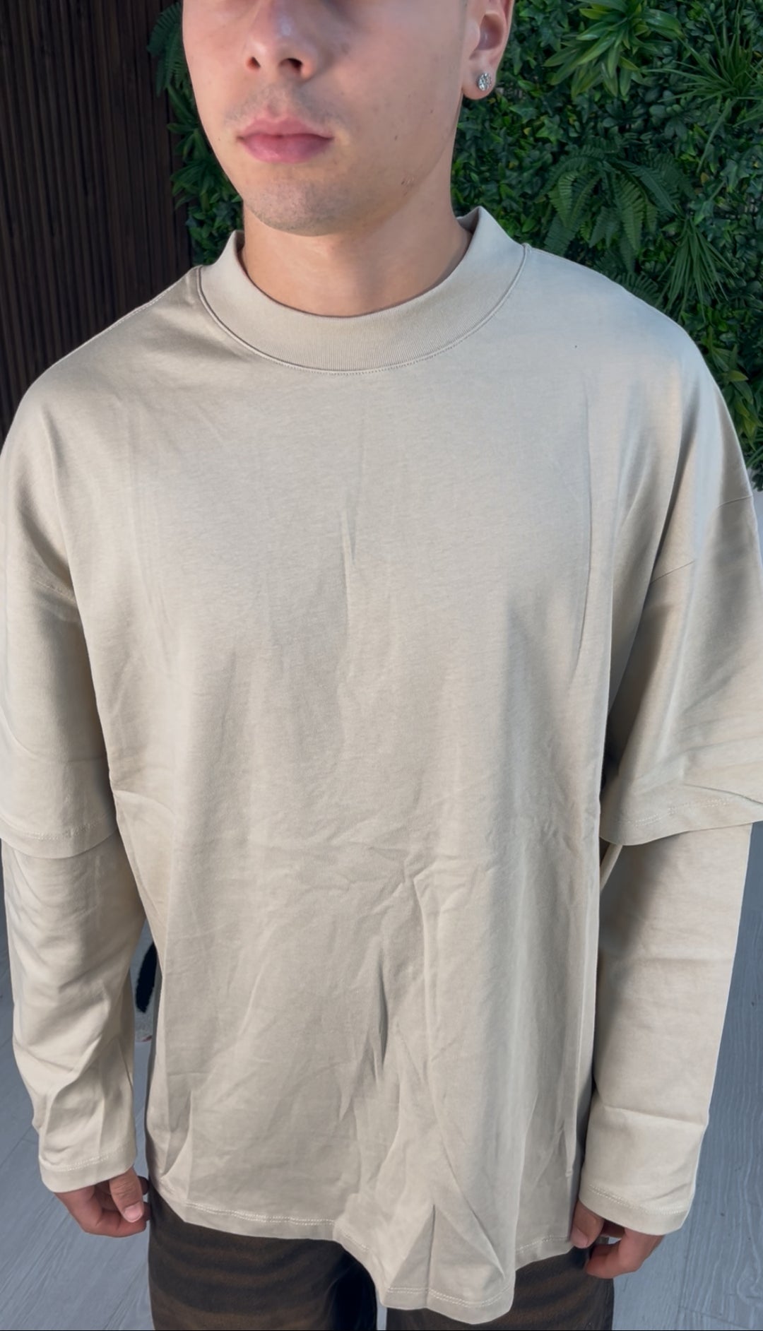 LONGSLEEVE DOUBLE BEIGE