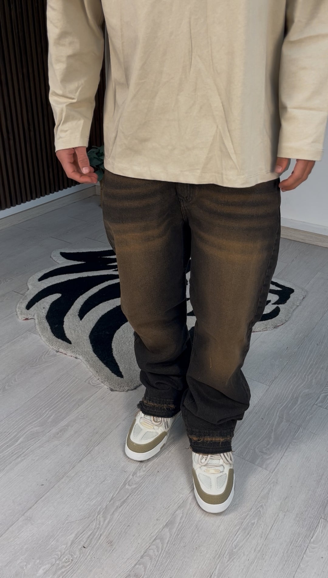 JEANS FLARE BROWN