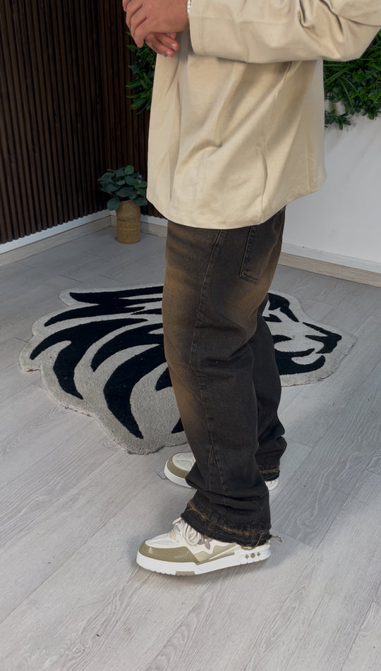 JEANS FLARE BROWN