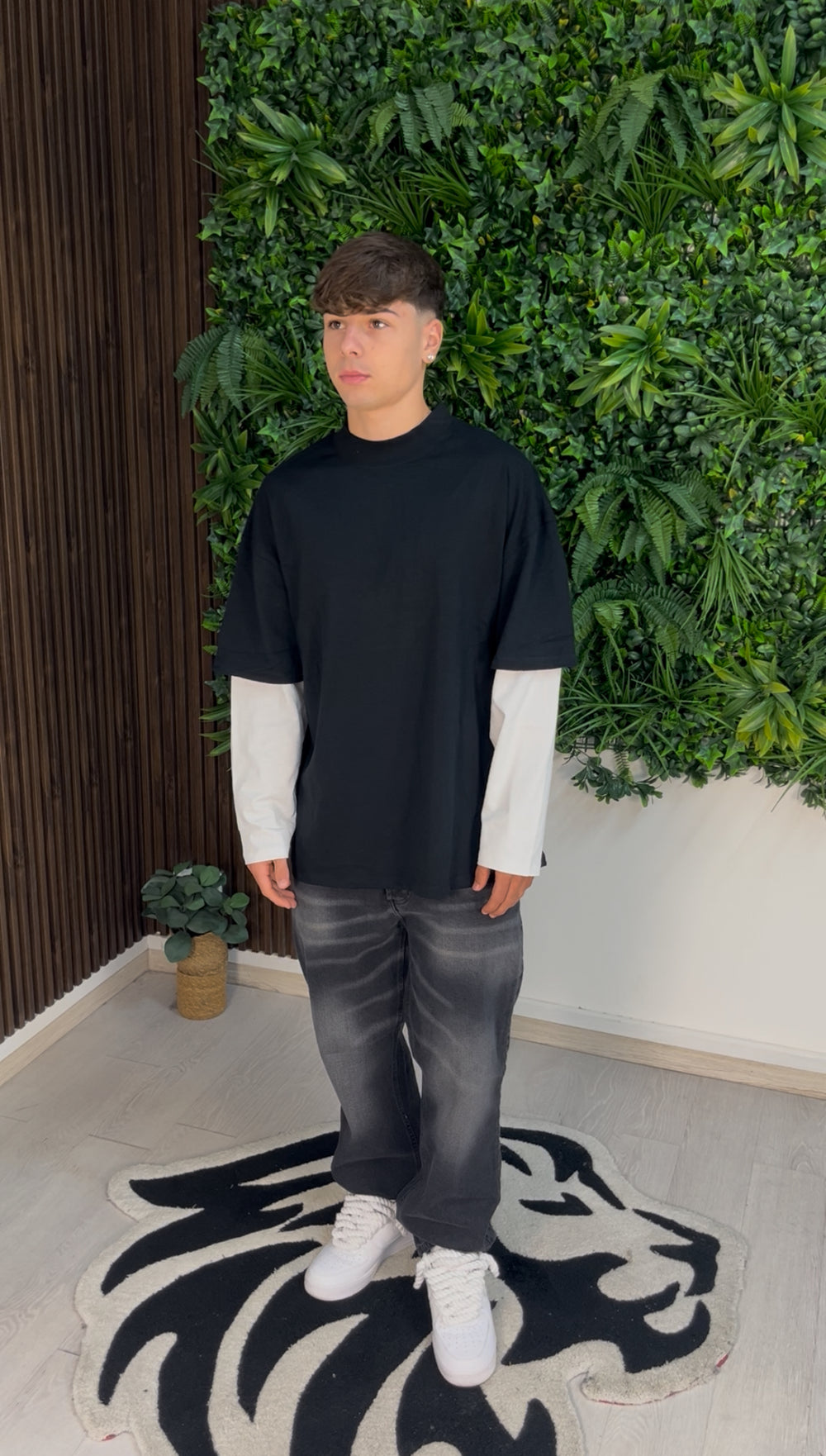 LONGSLEEVE DOUBLE NERA/BIANCA