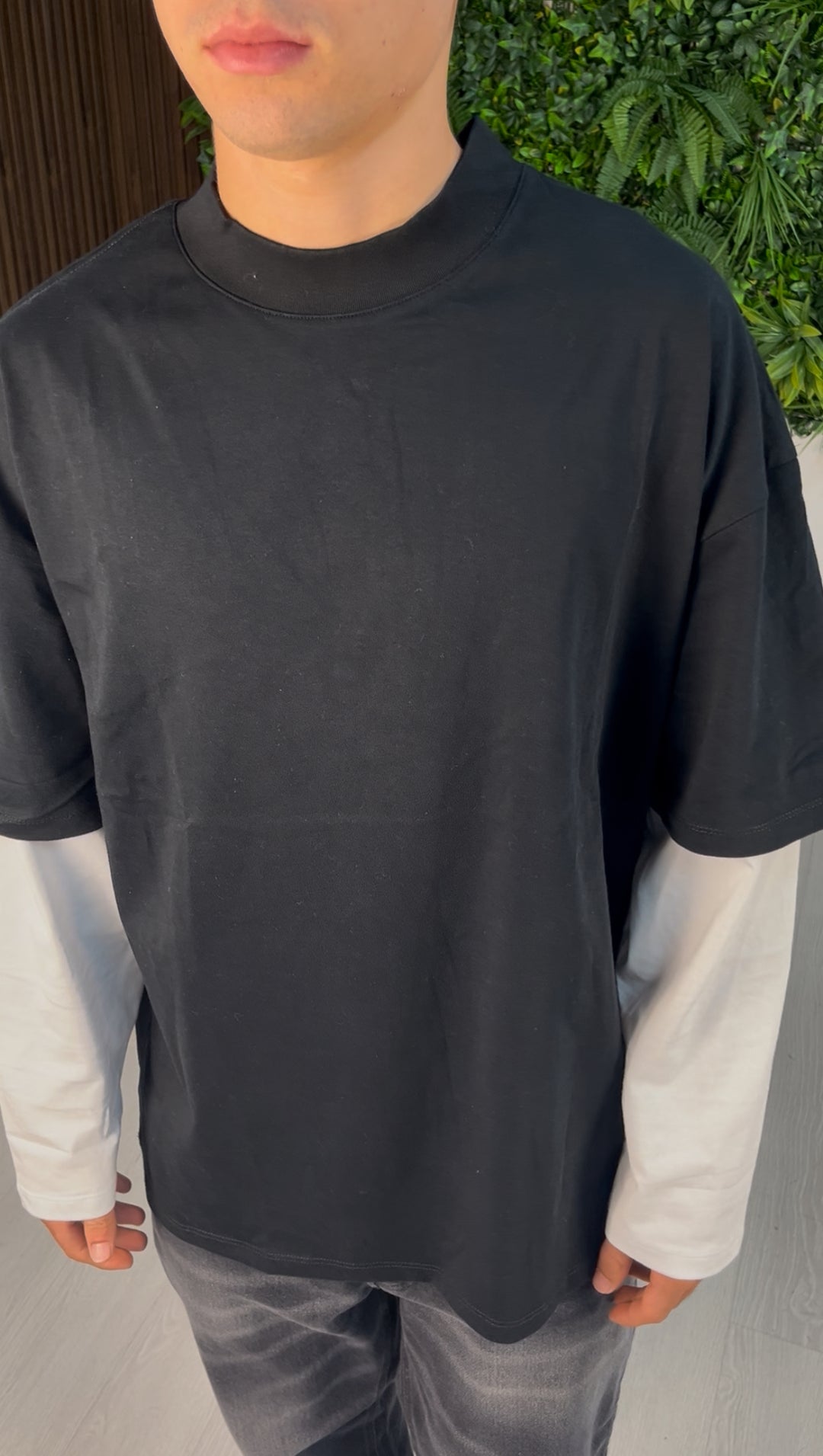 LONGSLEEVE DOUBLE NERA/BIANCA