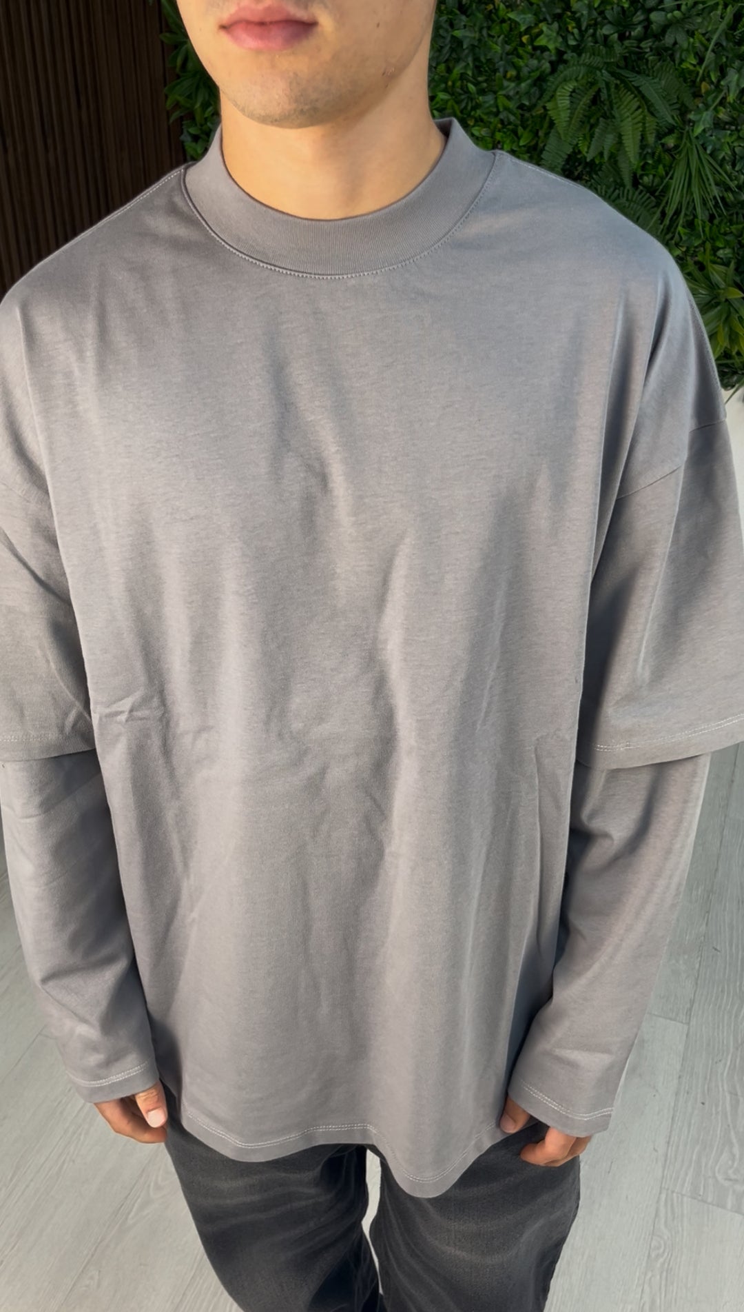 LONGSLEEVE DOUBLE GRIGIA