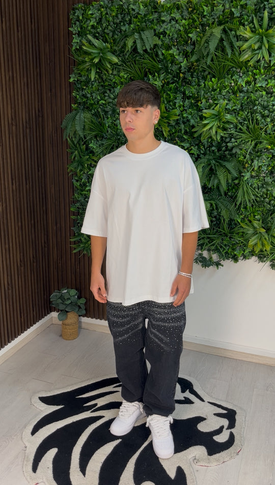 JEANS BAGGY CON STRASS