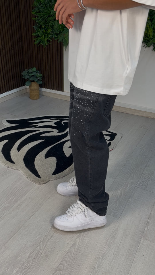 JEANS BAGGY CON STRASS