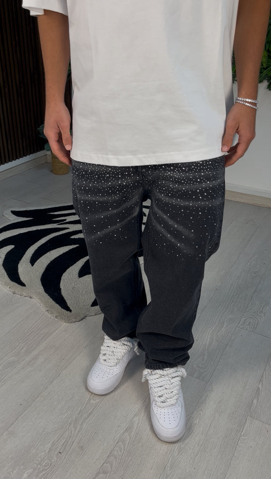 JEANS BAGGY CON STRASS