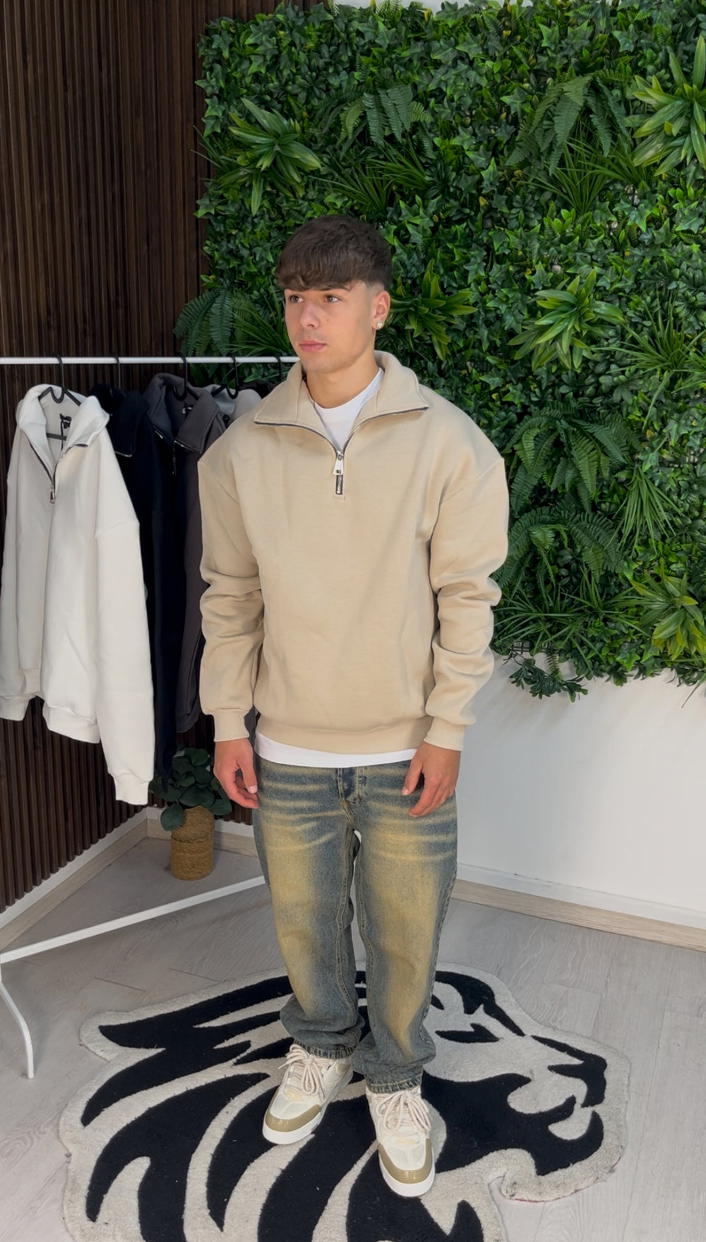 FELPA COLLO ALTO BEIGE