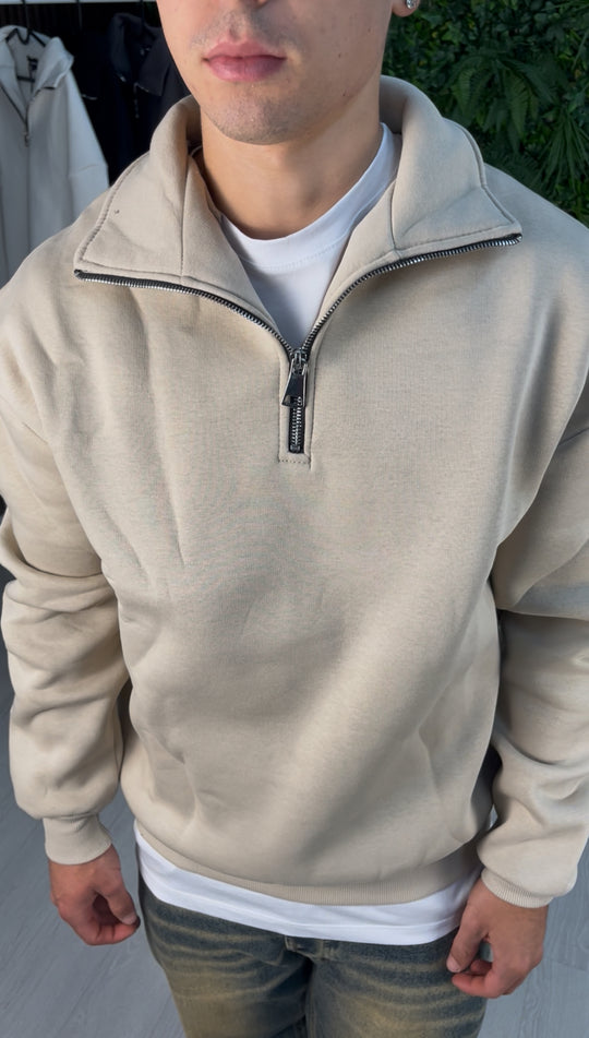 FELPA COLLO ALTO BEIGE