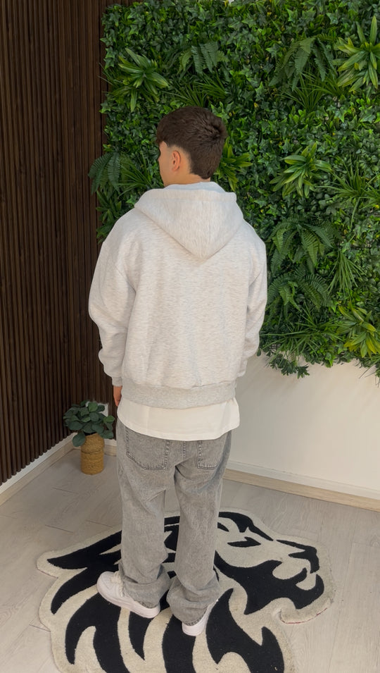 JEANS BAGGY STRASS GREY