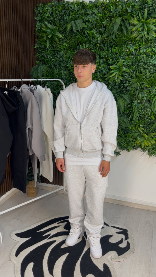 TRACKSUIT FULL ZIP GRIGIO CHIARO