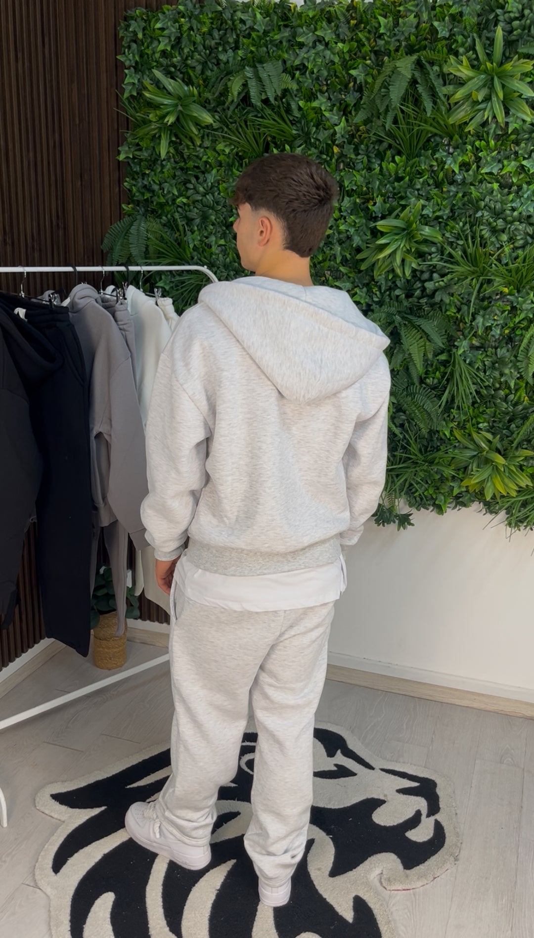 TRACKSUIT FULL ZIP GRIGIO CHIARO