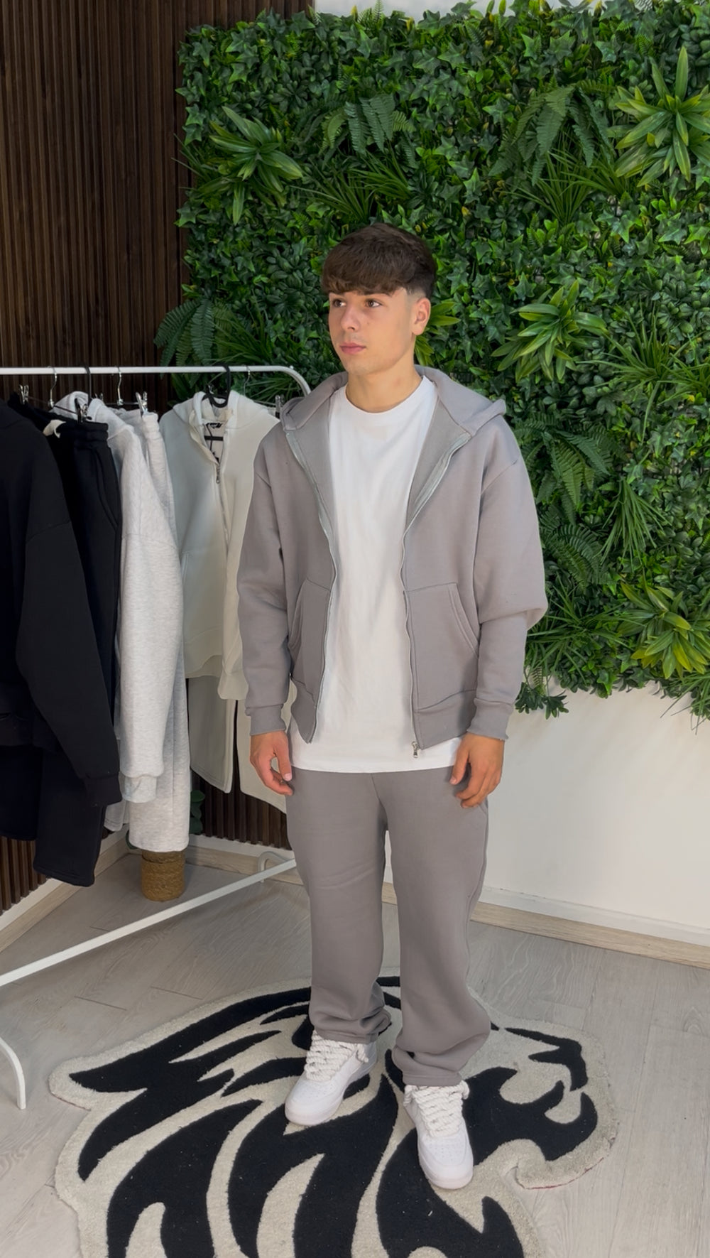 TRACKSUIT FULL ZIP GRIGIO SCURO