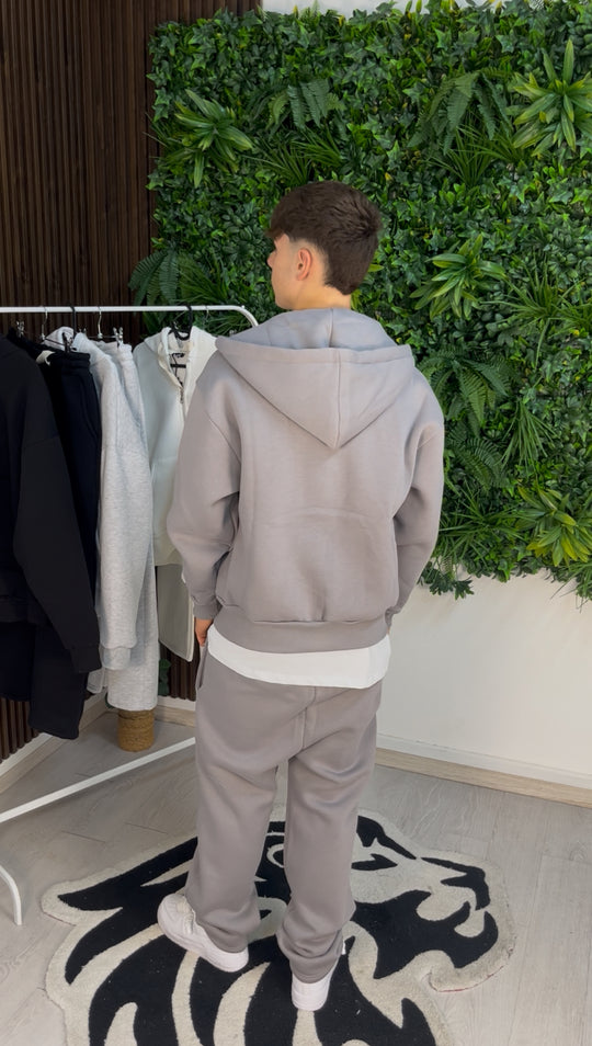TRACKSUIT FULL ZIP GRIGIO SCURO