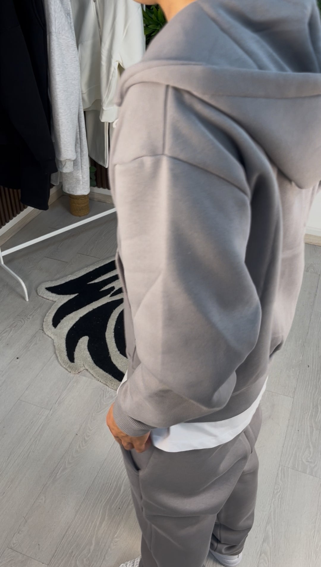TRACKSUIT FULL ZIP GRIGIO SCURO