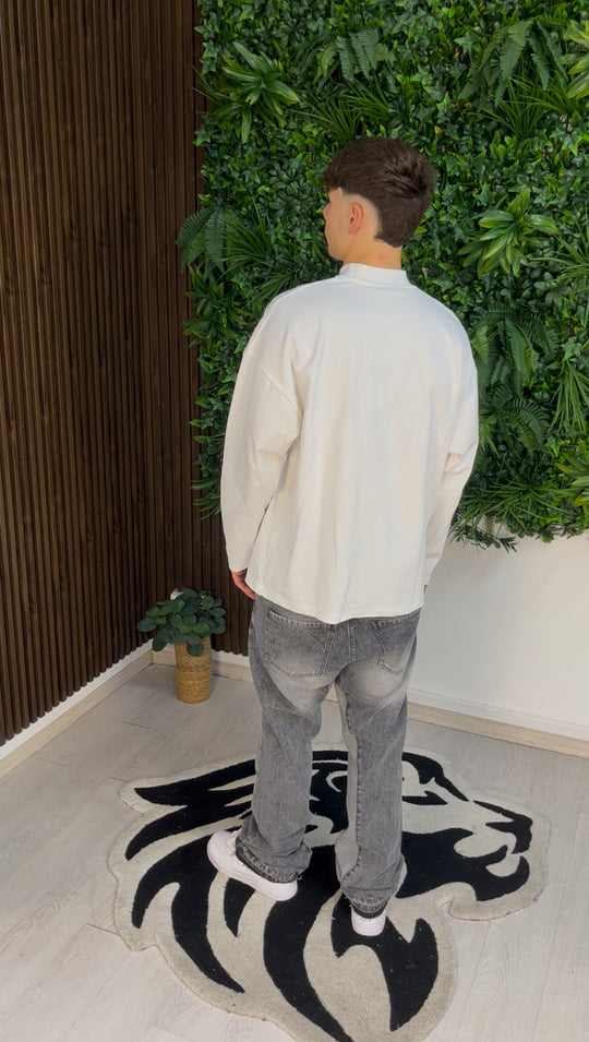 JEANS FLARE DUAL GREY