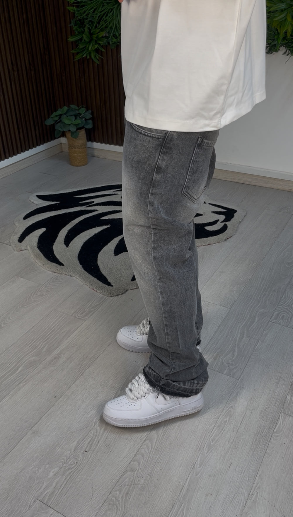 JEANS FLARE DUAL GREY