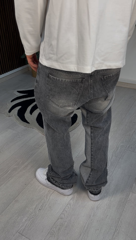 JEANS FLARE DUAL GREY