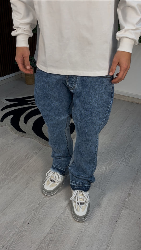 JEANS FLARE DUAL BLUE