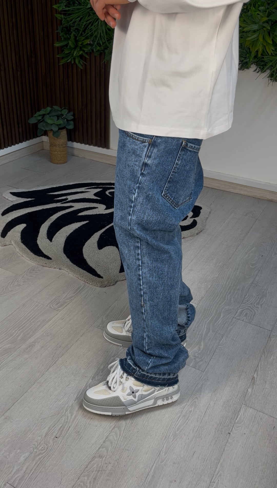 JEANS FLARE DUAL BLUE