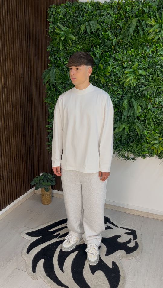 Graue Flare -Baumwollhose