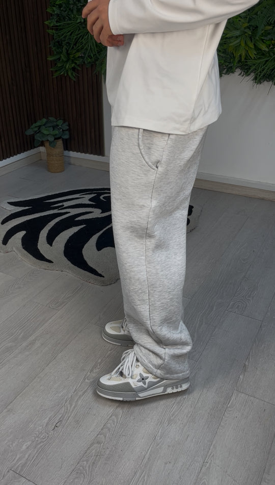 Graue Flare -Baumwollhose
