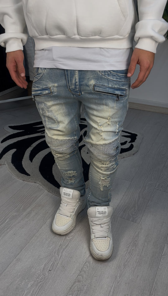 JEANS NEXUS BIKER LIGHT BLUE