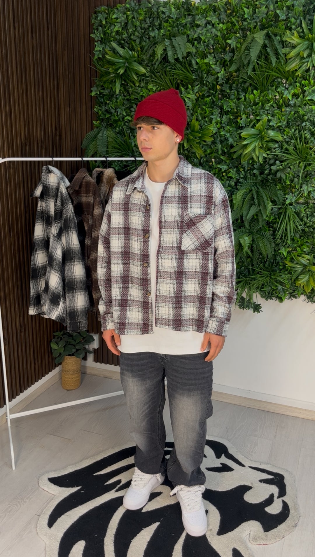 CAMICIA COZY BORDEAUX