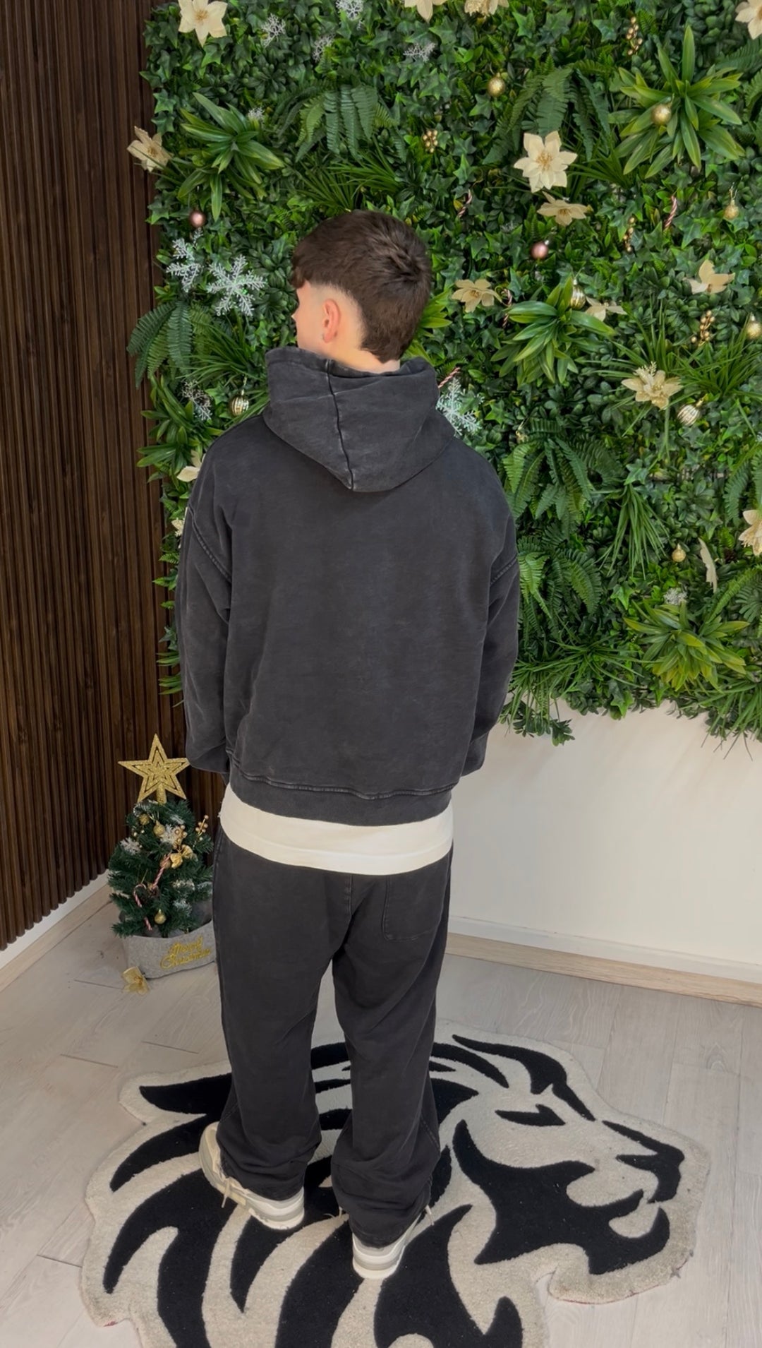 WASHED FLEX PANTS BLACK