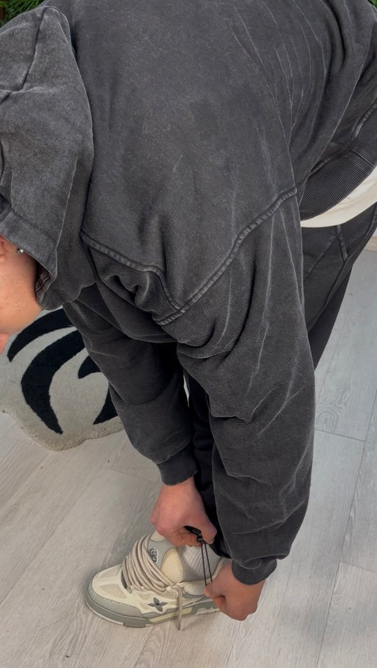 WASHED FLEX PANTS BLACK