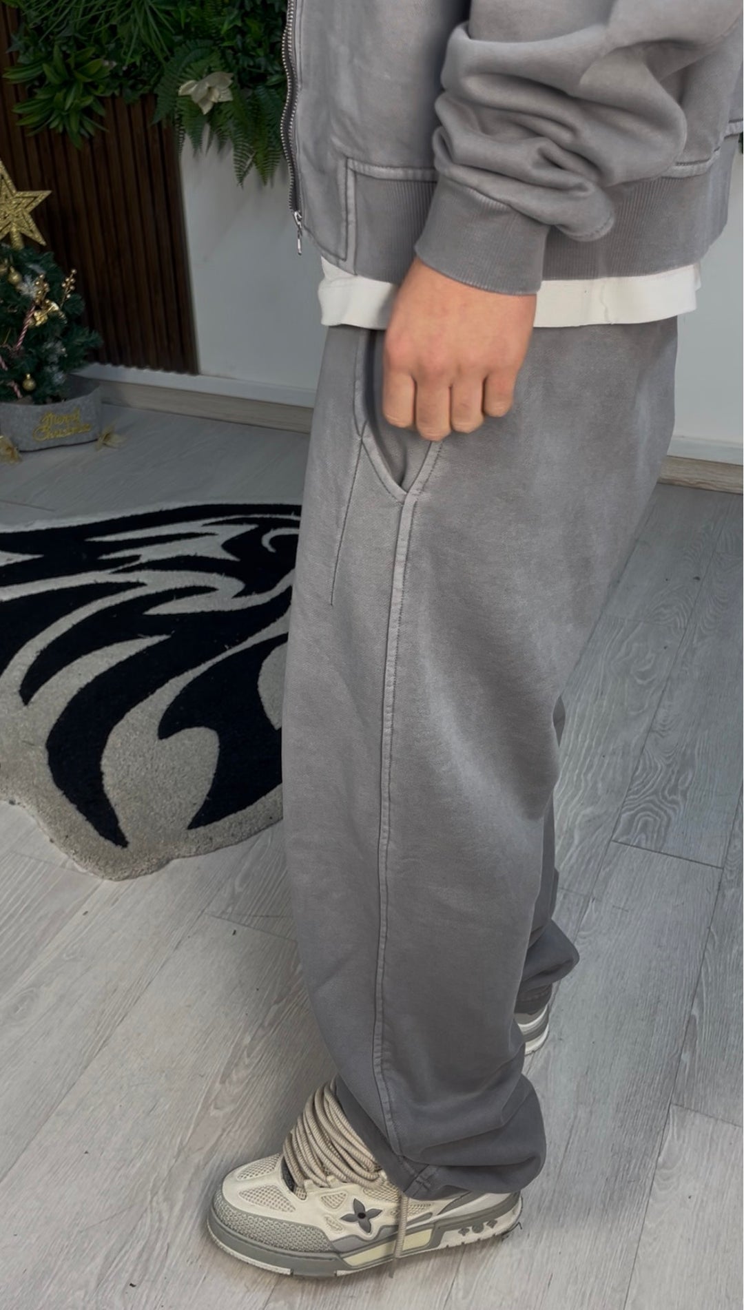 WASHED FLEX PANTS GREY
