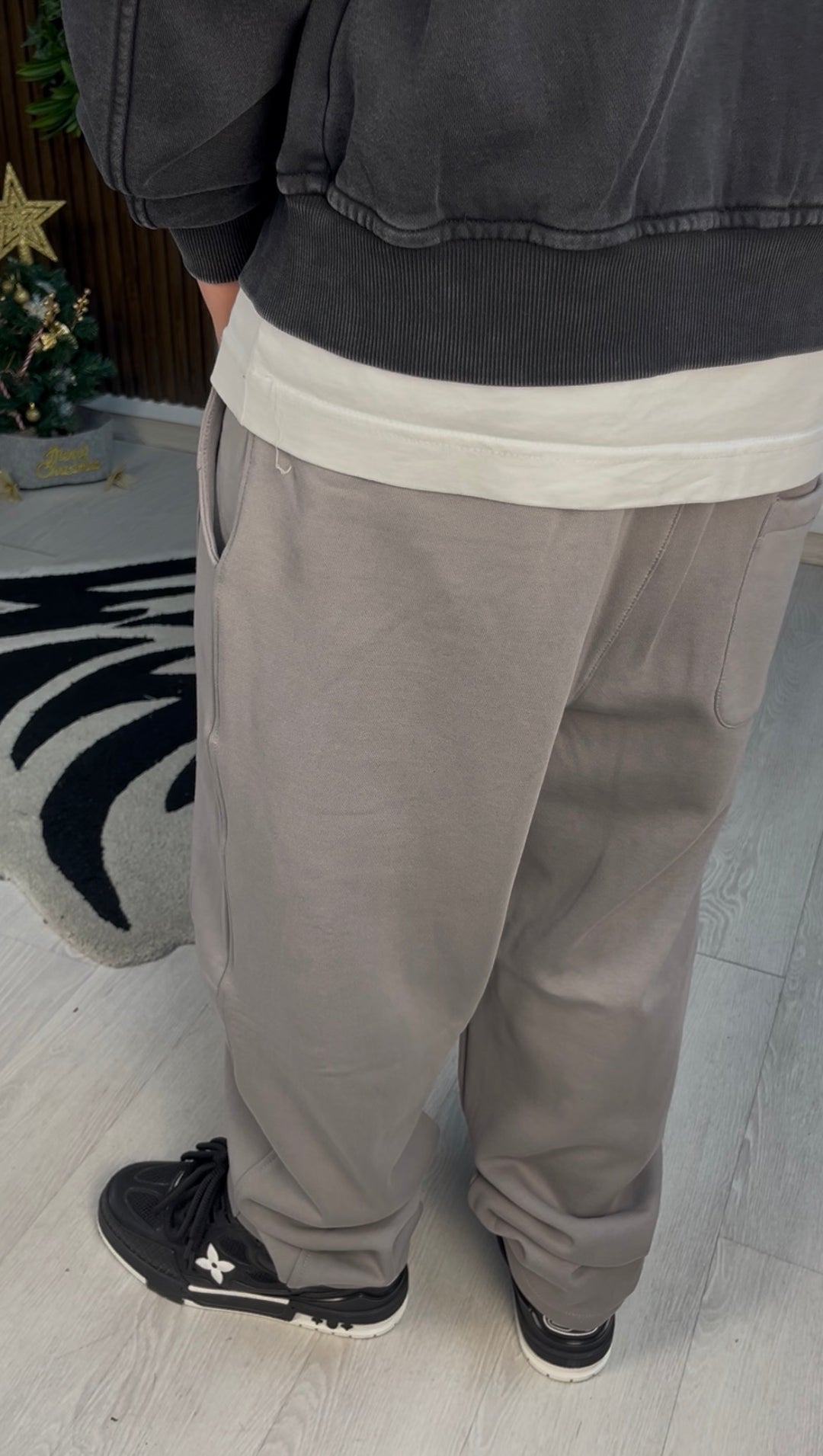 WASHED BALOON PANTS GREY