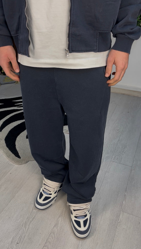 WASHED FLEX PANTS DARK BLUE