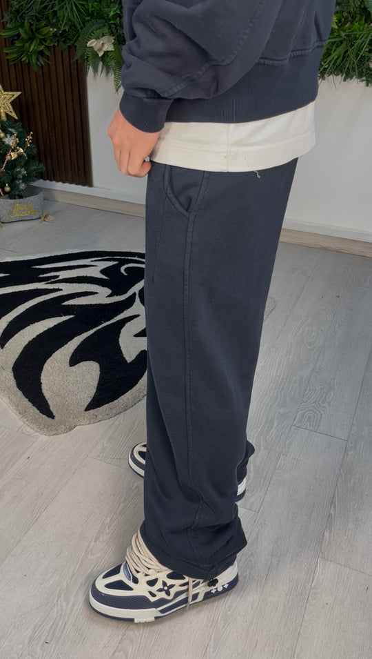 WASHED FLEX PANTS DARK BLUE