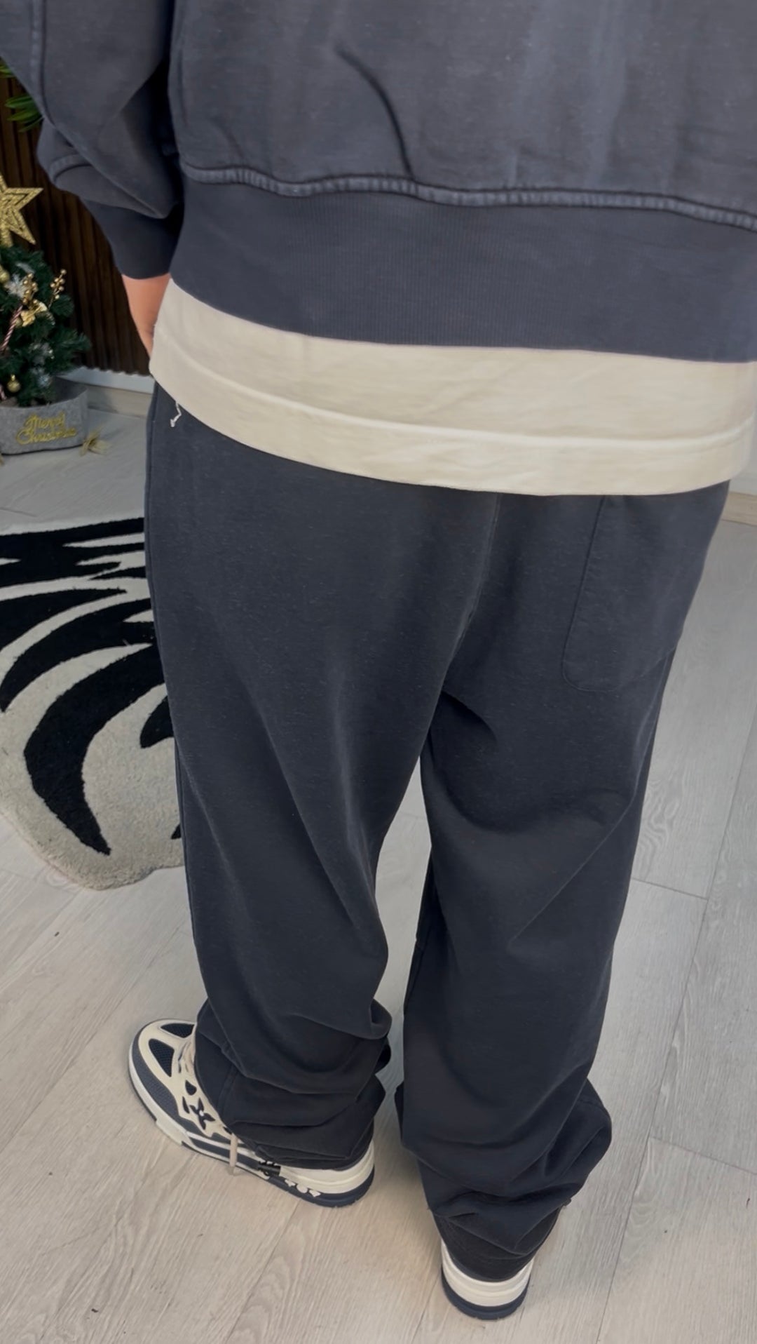 WASHED FLEX PANTS DARK BLUE