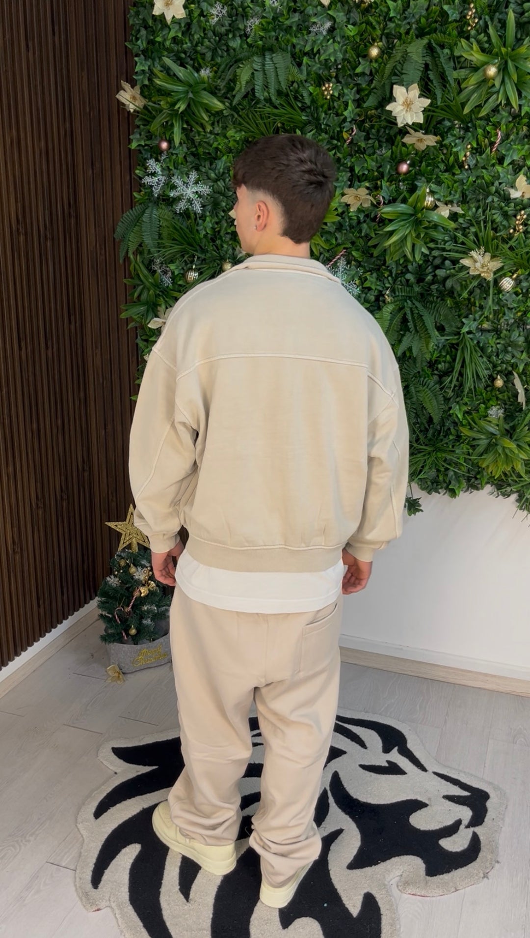 WASHED ZIP BEIGE