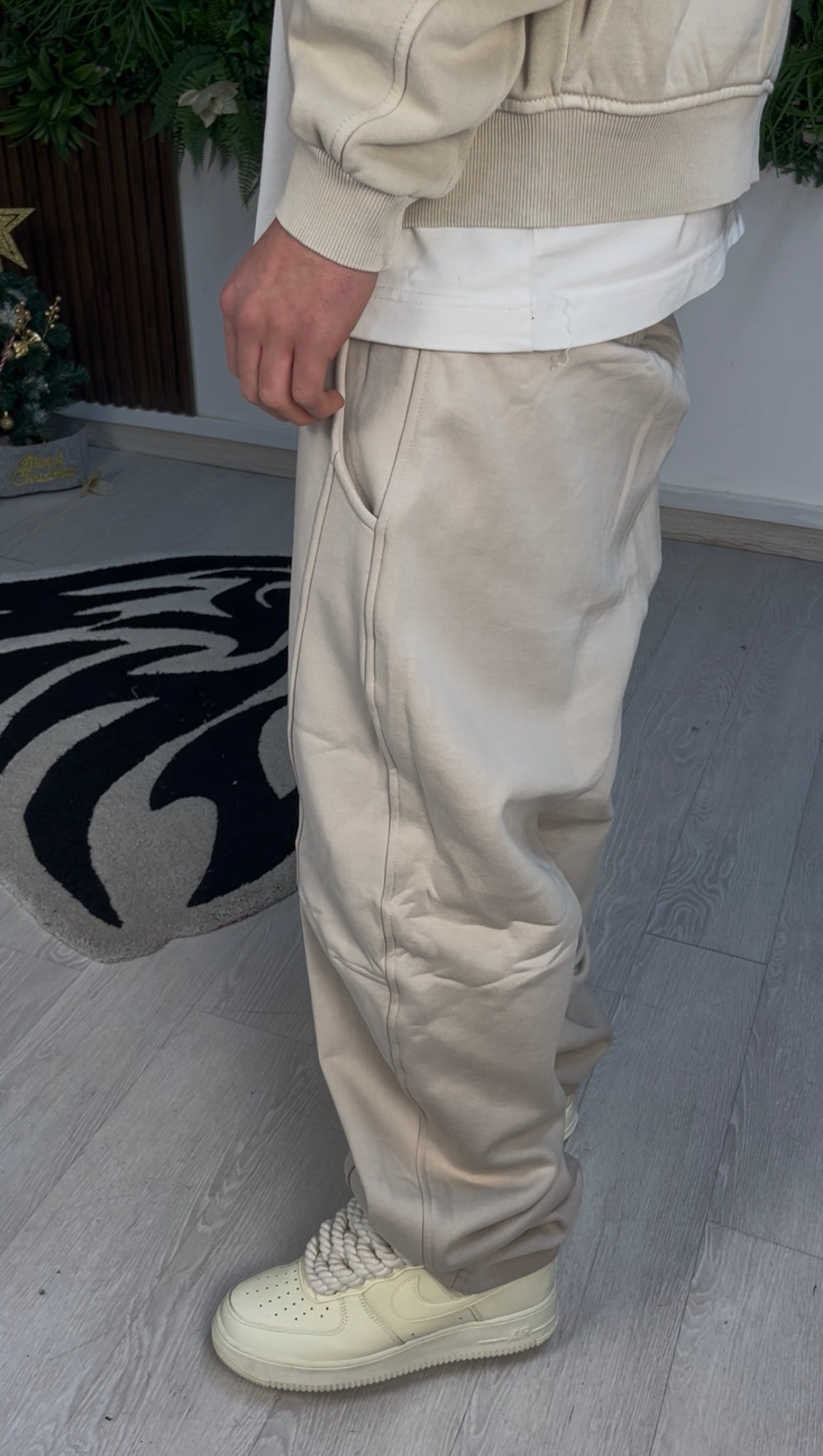 WASHED BALOON PANTS BEIGE