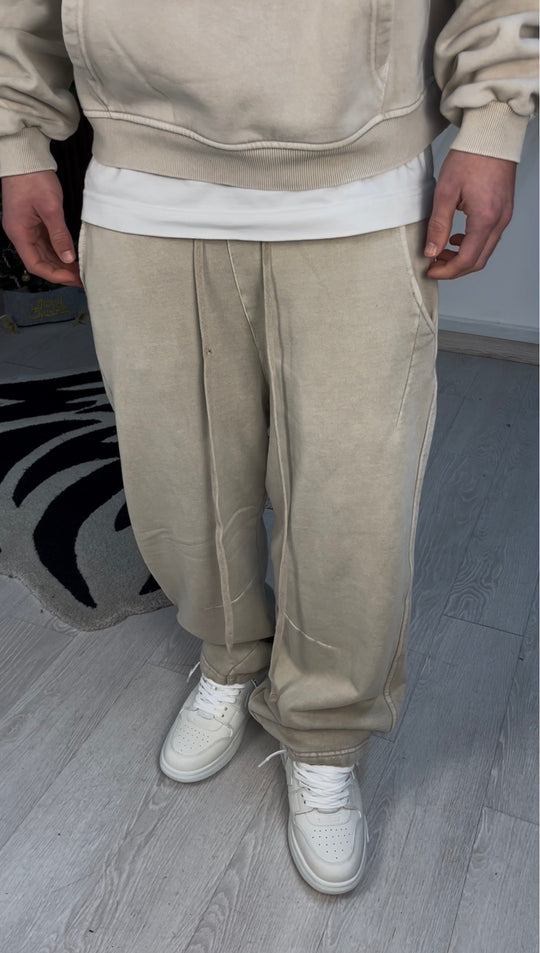 WASHED FLEX PANTS BEIGE