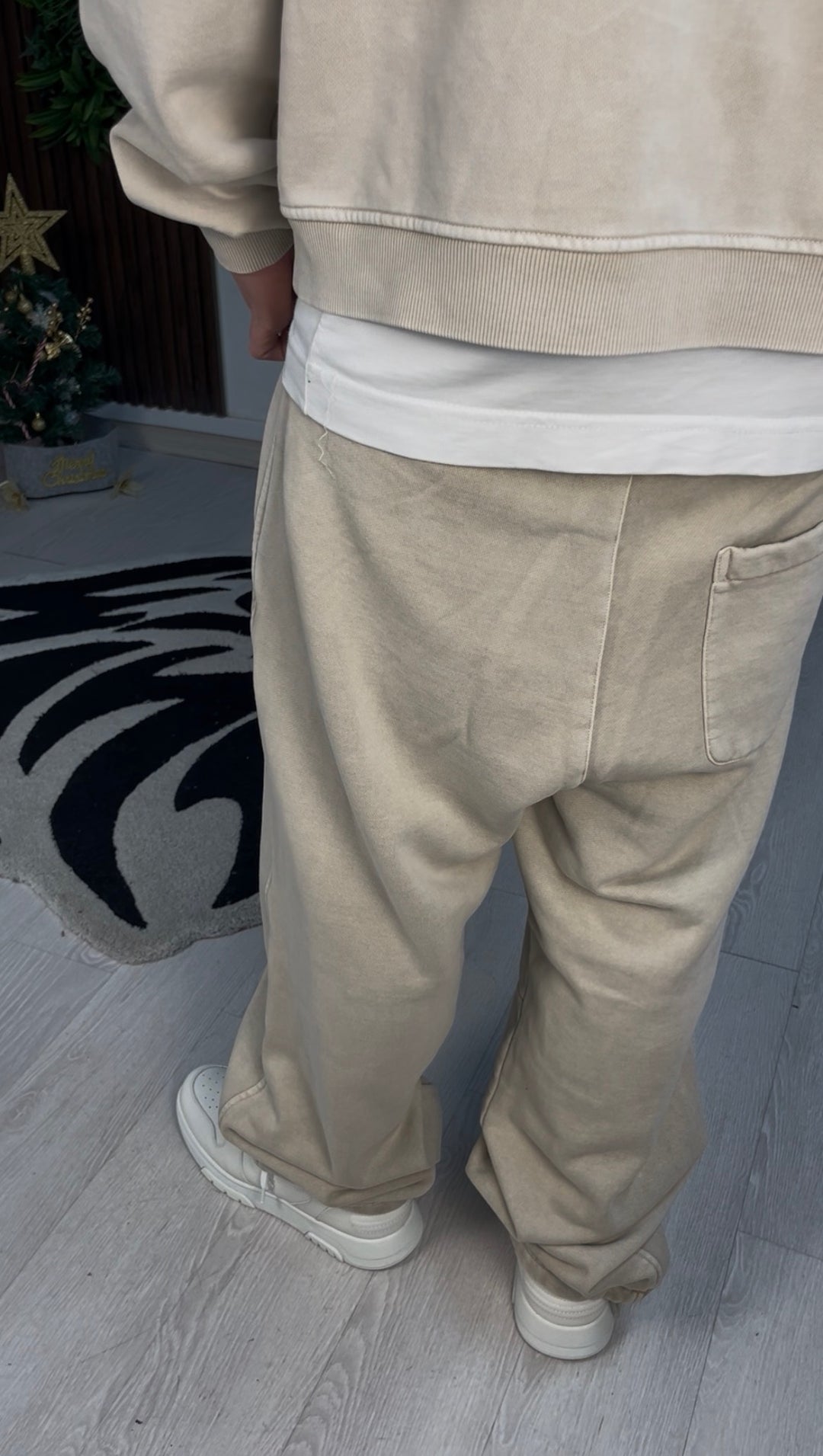 WASHED FLEX PANTS BEIGE