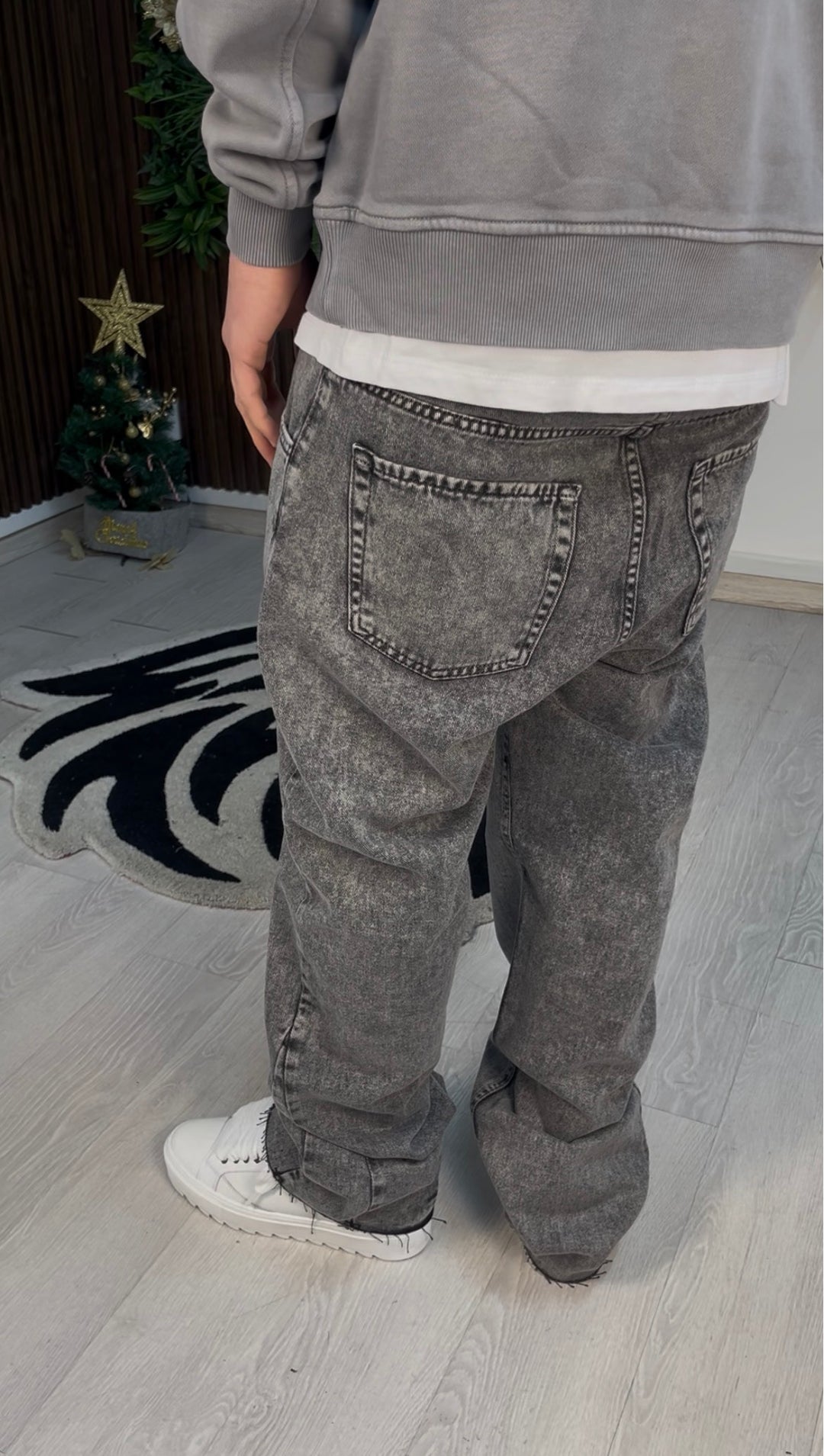 JEANS FLARE DARK GREY