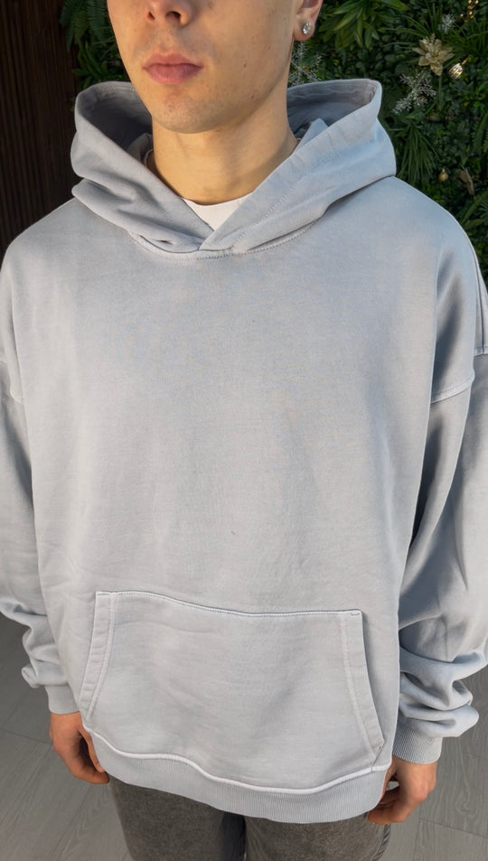 WASHED HOODIE LIGHT BLUE