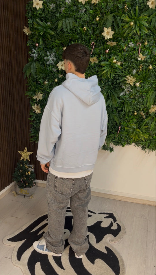 WASHED HOODIE LIGHT BLUE