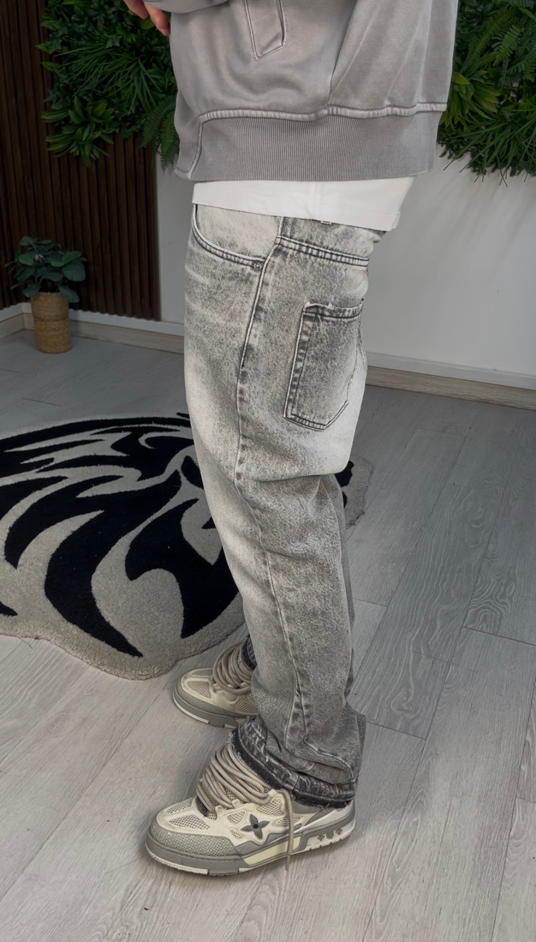 JEANS FLARE LIGHT GREY