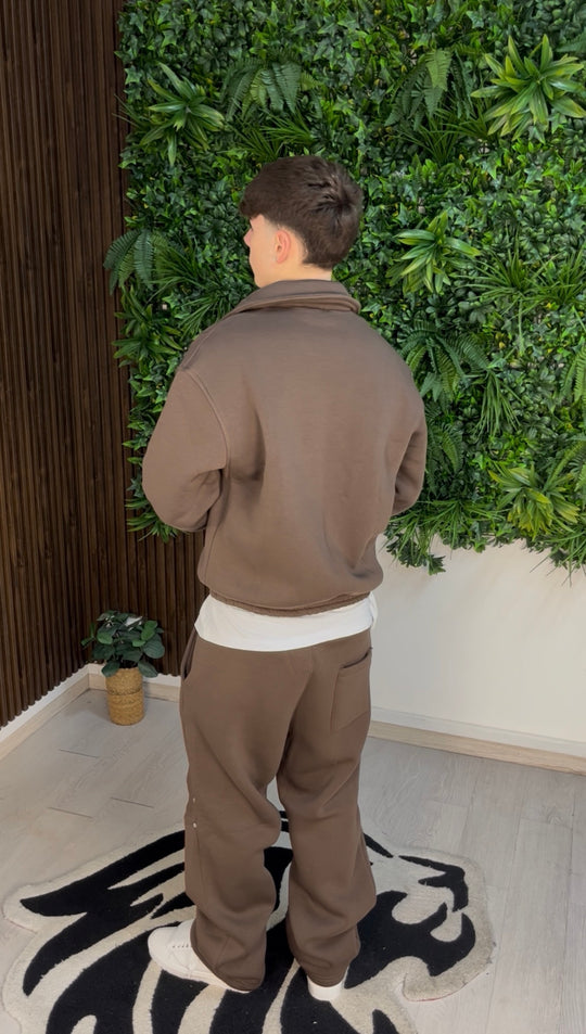 REFINED ZIP JACKET BROWN