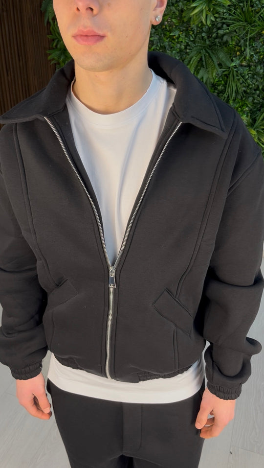 REFINED ZIP JACKET BLACK