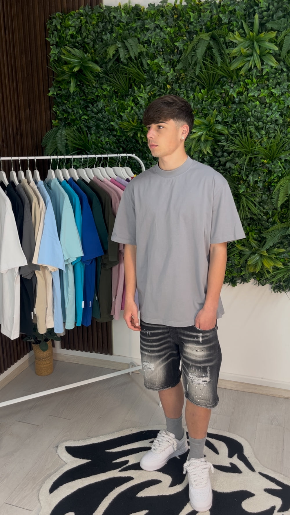 T-SHIRT PREMIUM SEMI-OVER GRIGIA