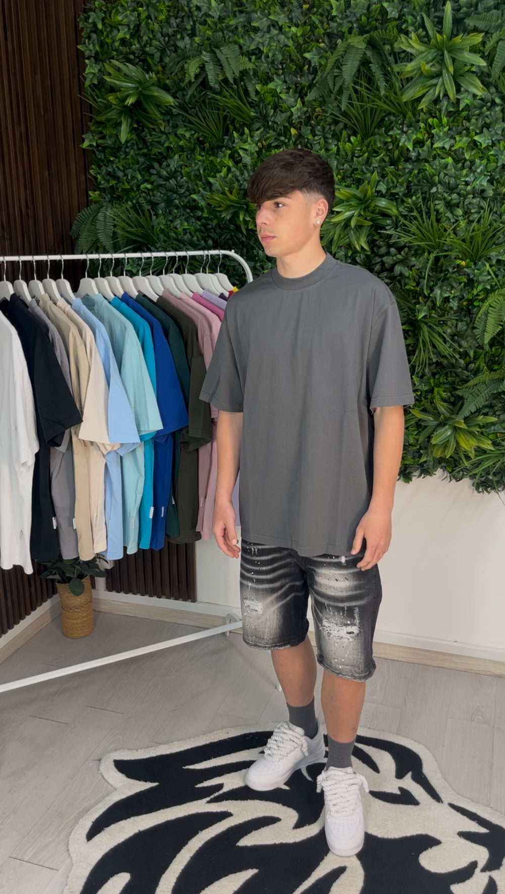 T-SHIRT PREMIUM SEMI-OVER PIOMBO