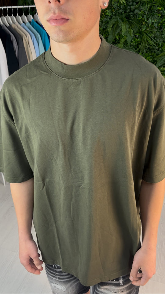 T-SHIRT PREMIUM SEMI-OVER VERDE MILITARE