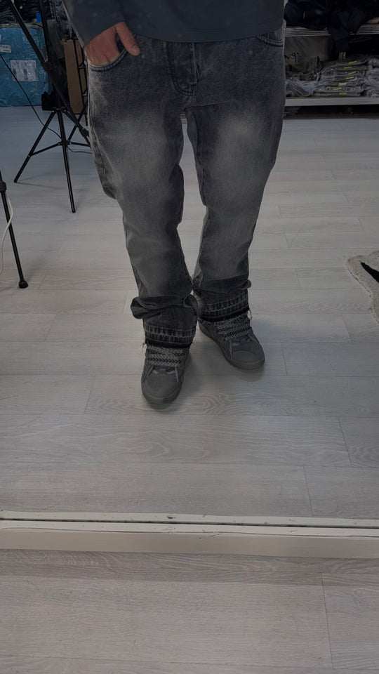 JEANS FLARE DUAL GREY