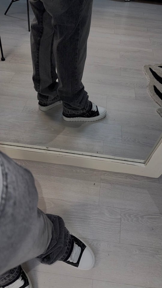 JEANS FLARE DUAL GREY